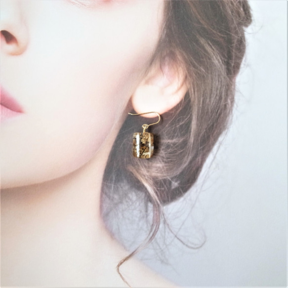 【耳環可換/稀有石】大花園石英14kgf鉤耳環 第7張的照片