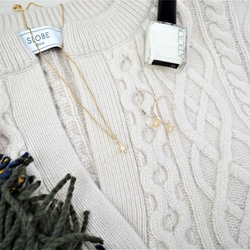 Creema冬季幸運袋聖夜輝星14kgf項鍊40cm和耳環套裝 第8張的照片