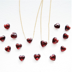 精選【數量有限 - 目前僅S碼】莫三比克石榴石心型醫用不鏽鋼項鍊 40厘米 第9張的照片