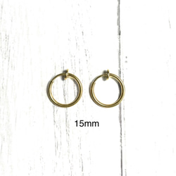 [Size SELECT]大號圈形耳環黃金 第3張的照片