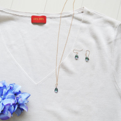 [數量有限 - 加大尺寸！ ] Soap Mystic Topaz 梨形醫用不鏽鋼項鍊 40 厘米 第6張的照片