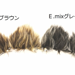 ふわふわファーのネコ耳ヘアクリップ　ミニサイズ 3枚目の画像