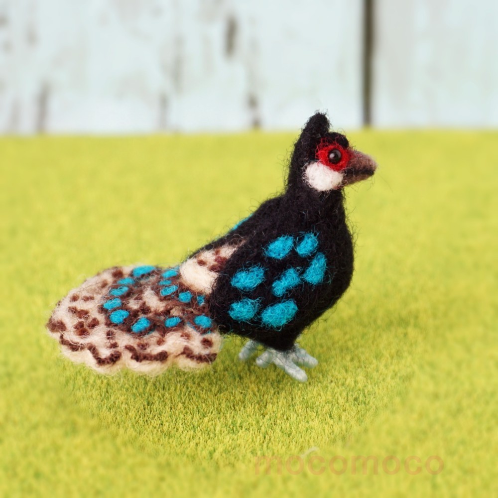 【受注制作作品】もこもこマスコット・U動物園シリーズ・パラワンコクジャクのコジャック　☆あかころ☆akatin☆