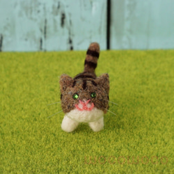 [訂做] 毛茸茸的吉祥物Kijitora貓Kenken☆羊毛氈☆Akakoro☆akatin☆ 第1張的照片
