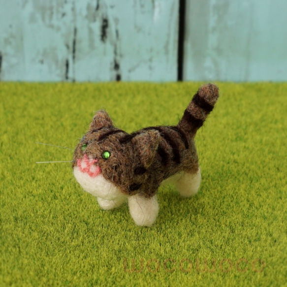 [訂做] 毛茸茸的吉祥物Kijitora貓Kenken☆羊毛氈☆Akakoro☆akatin☆ 第2張的照片