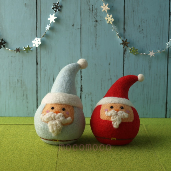 【定做】☆聖誕節☆中型蓬鬆聖誕老人（紅）☆羊毛氈☆Akakoro ☆akatin☆ 第5張的照片