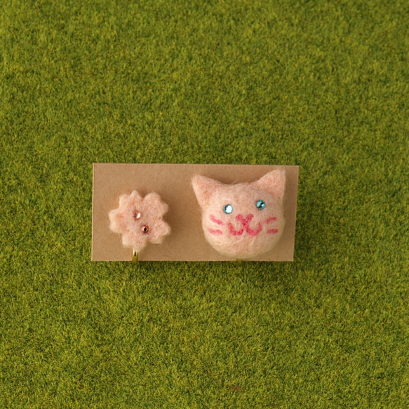 【受注制作作品】春限定・桜ねこ 1枚目の画像