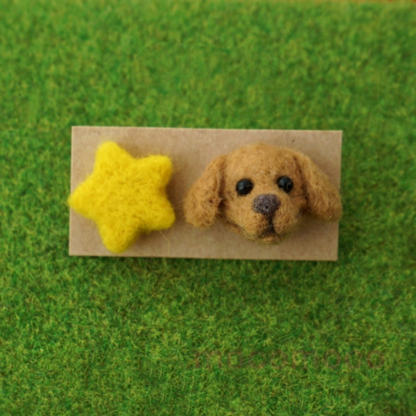 [定做] Felting Earrings Dachshund ☆ Wool Felting ☆ Akakoro ☆ akati 第1張的照片