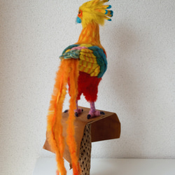 フェルティング彫刻「火の鳥」☆羊毛フェルト☆あかころ☆akatin 6枚目の画像