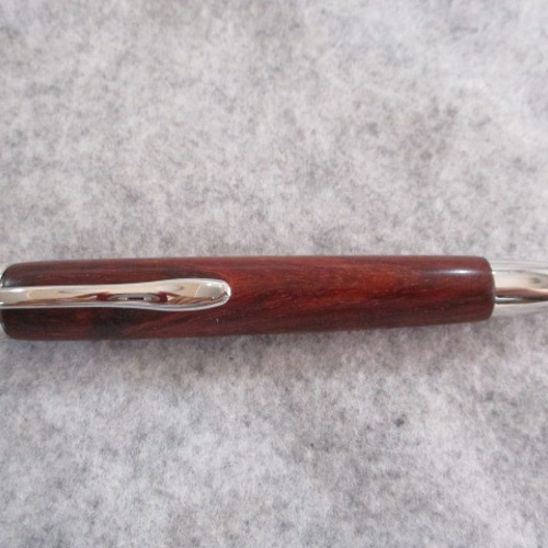 【チーク・本紫檀】パトリオットボールペン 印度小葉金星紫檀 キヌカ仕上げ 回転式ロングパトリオットボールペン