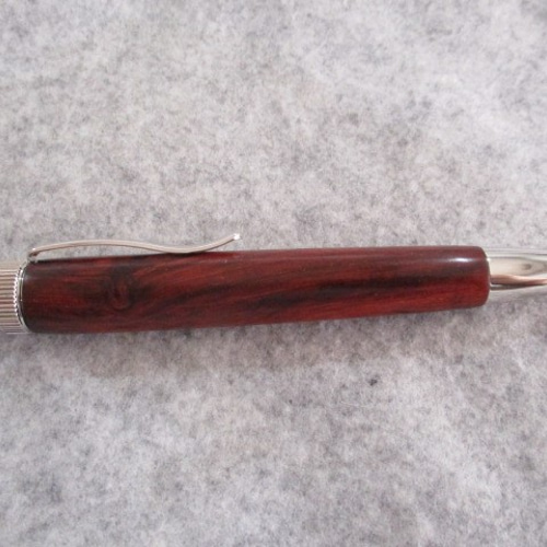 印度小葉金星紫檀 キヌカ仕上げ 回転式ロングパトリオットボールペン