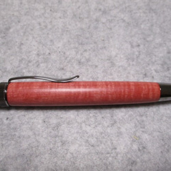 ピンクアイボリー　カーリー杢　回転式ロングパトリオットボールペン　希少材  　 4枚目の画像