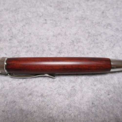 【チーク・本紫檀】パトリオットボールペン インド小葉金星紫檀 絶滅種 キヌカオイル仕上げ ロングパトリオット