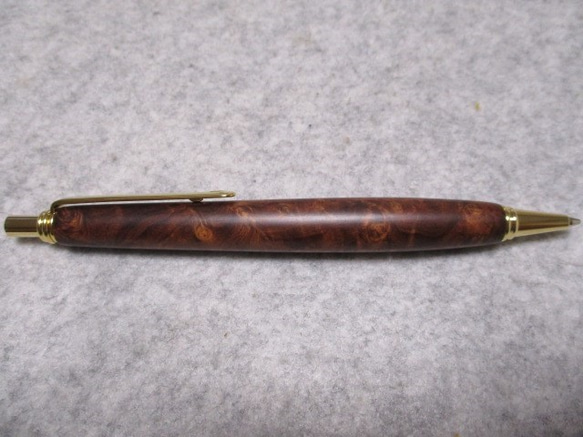 ローズウッドバール　キヌカオイル仕上げ　ワンピースタイプのシャープペンシル(0.5ミリ用)　　　 4枚目の画像