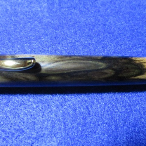 黒柿 緑孔雀杢 回転式ロングパトリオットボールペン 希少材 ペン・筆記