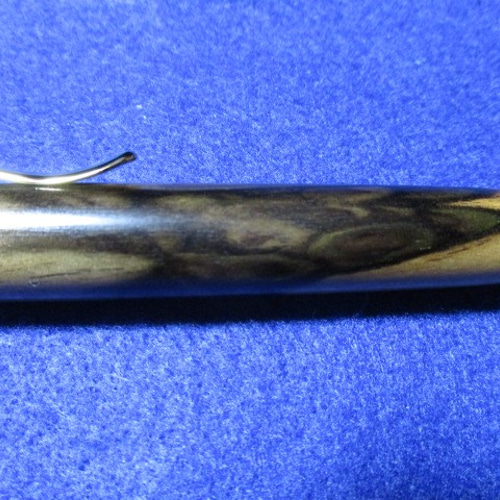 黒柿 緑孔雀杢 回転式ロングパトリオットボールペン 希少材 ペン・筆記