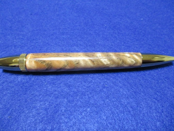 神代タモ　縮杢　回転式ロングパトリオットボールペン　希少材 　　 3枚目の画像