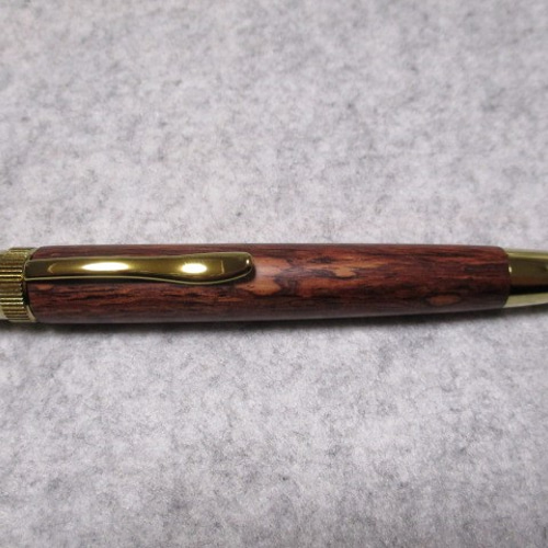 マダガスカルローズウッド 変杢 回転式ロングパトリオットボールペン