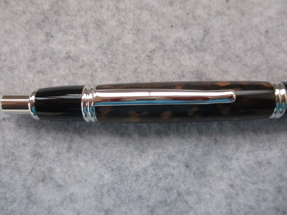 インド黒檀　玉杢　ノック式ギャツビーボールペン　超希少材　　 4枚目の画像