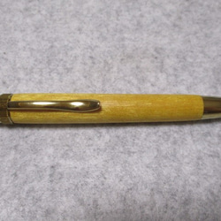 イエローハート　キヌカ仕上げ　回転式ロングパトリオットボールペン 　　 1枚目の画像