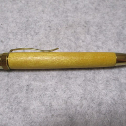 イエローハート　キヌカ仕上げ　回転式ロングパトリオットボールペン 　　 3枚目の画像