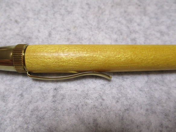 イエローハート　キヌカ仕上げ　回転式ロングパトリオットボールペン 　　 5枚目の画像