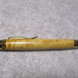 レモンの木　縮み杢　椿油仕上げ　回転式ロングパトリオットボールペン 　　　 3枚目の画像