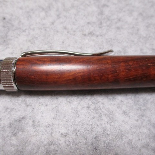 印度小葉金星紫檀 木地仕上げ 回転式ロングパトリオットボールペン 超