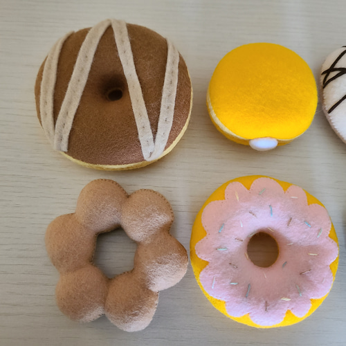 フェルトままごとドーナツ 6種類セット① おもちゃ・人形