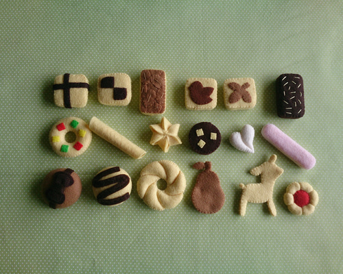 受注制作》フェルト ままごと クッキー セットA おもちゃ・人形