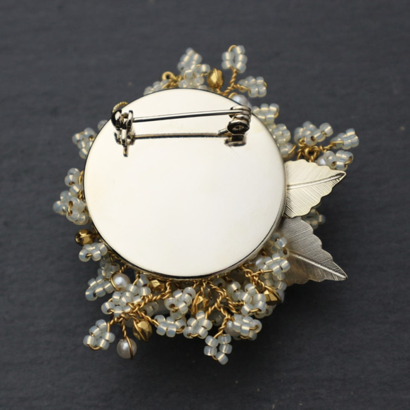 Beaded Bouquet Brooch (Yellow) 第4張的照片