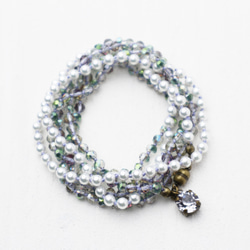 Wrap Bracelet (Pearls & Purple) 第2張的照片