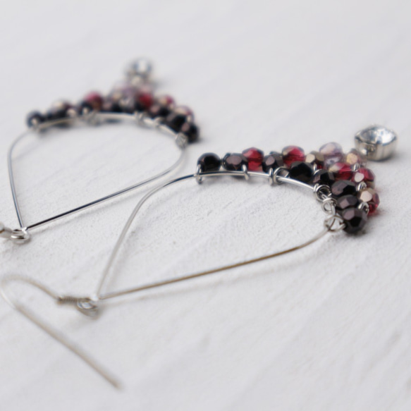 Czech Beads Earrings(red) 第5張的照片