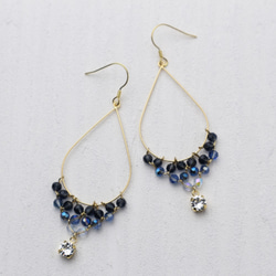 Czech Beads Earrings(blue) 第2張的照片