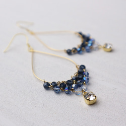 Czech Beads Earrings(blue) 第4張的照片