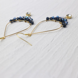 Czech Beads Earrings(blue) 第5張的照片