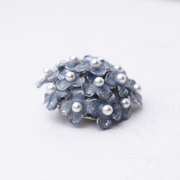 Hydrangea Brooch(Blue) 第4張的照片