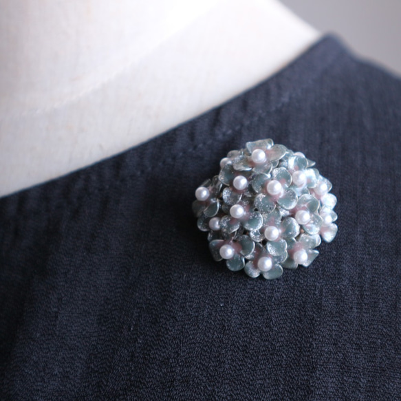 Hydrangea Brooch(Green) 第10張的照片