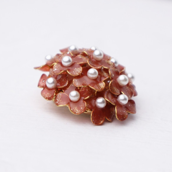 Hydrangea Brooch(Pink) 第4張的照片