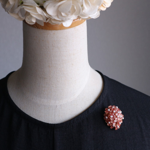 Hydrangea Brooch(Pink) 第8張的照片