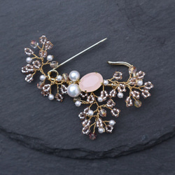 Beaded Flower Brooch(Pink) 第4張的照片