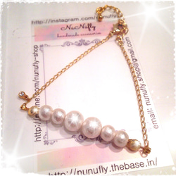 cotton pearl anklet 2枚目の画像