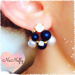 14kgf 2way バックチャームpearl mix☆navy 1枚目の画像