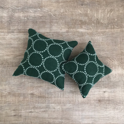tambourine ミニクッション 20×20 (green) ミナペルホネン