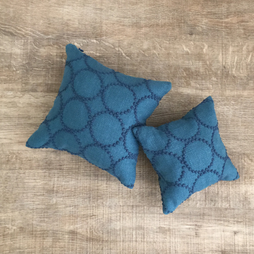 tambourine ミニミニクッション 15×15 (blue) クッション・クッション 