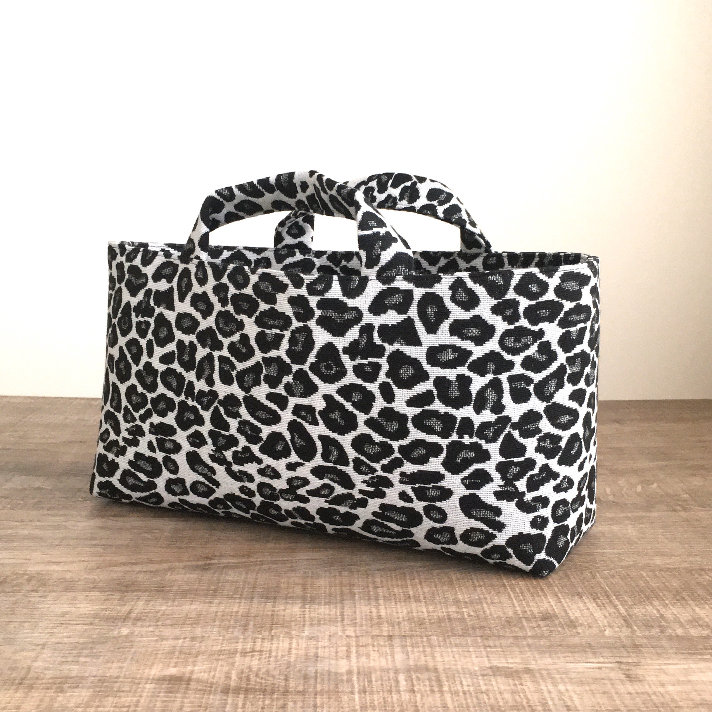 ゴブラン　横長トートバッグ(レオパード)