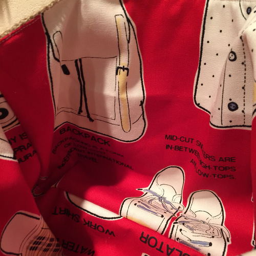 売り切れました。コーヒー豆麻袋 CAFES DO BRASIL 独り旅レッド トート  