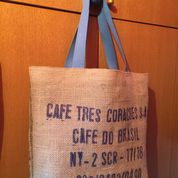 CAFE TRES CORACOES BRA/NY ビッグトート　コーヒー豆麻袋 3枚目の画像