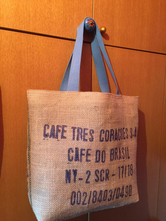 CAFE TRES CORACOES BRA/NY ビッグトート　コーヒー豆麻袋 3枚目の画像