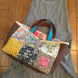 れい様・パッチワークキルトトートバッグ2点 れい様・パッチワークキルトトートバッグ2点 れい様・パッチワーク